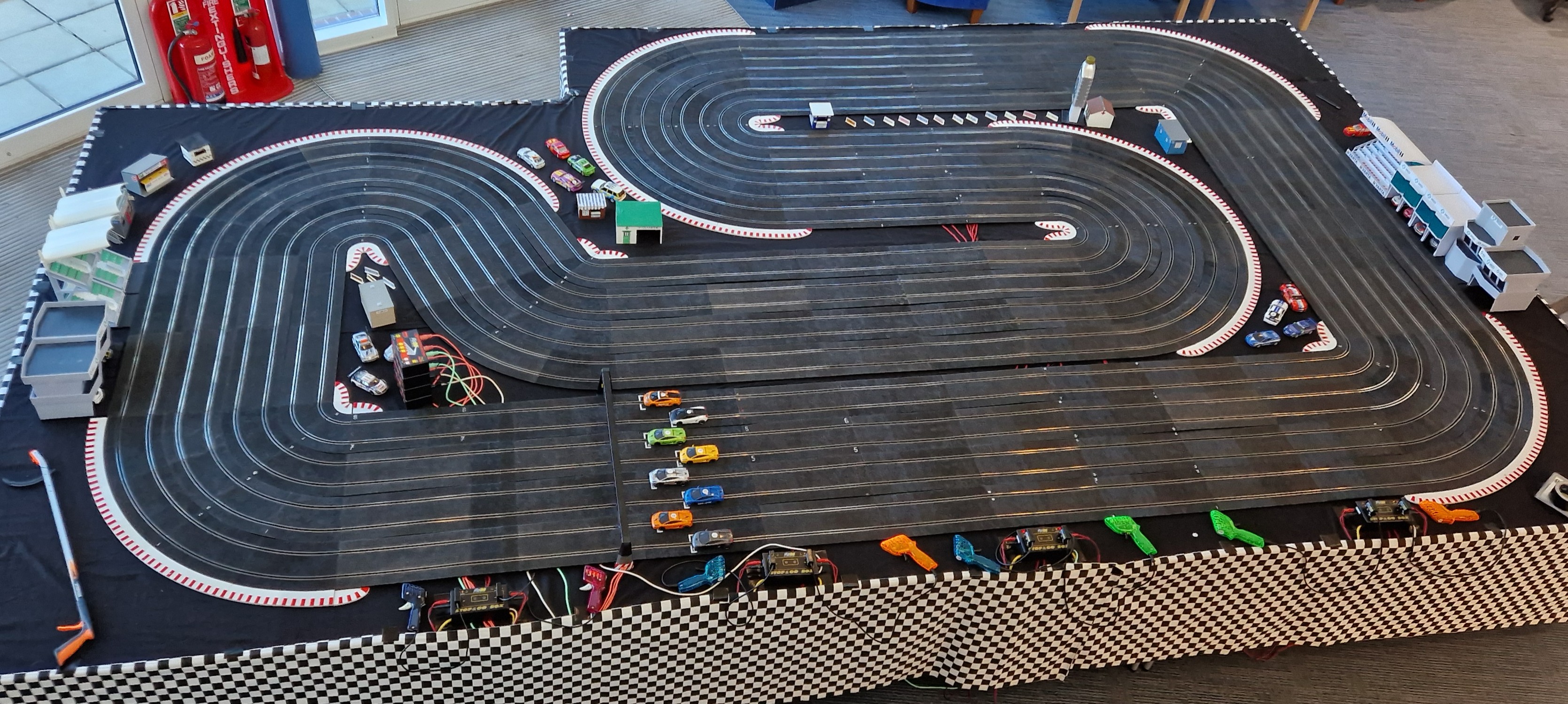 Eight Lane Scalextric